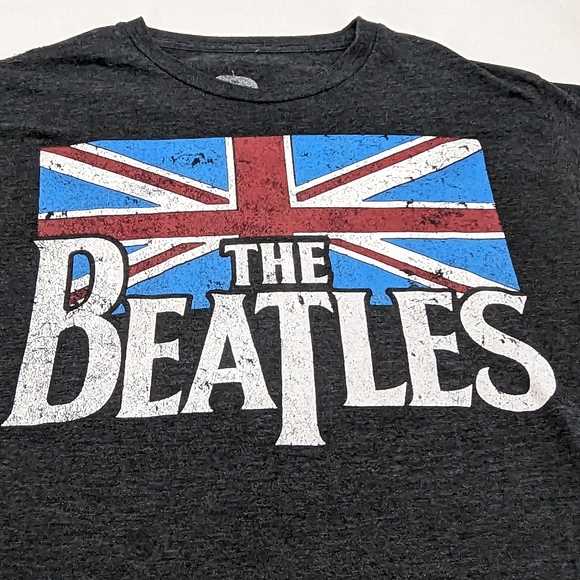 The Beatles 2014 Union Jack Grey Tee Medium - Picture 3 of 8